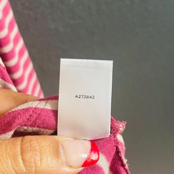 LOGO Lori Goldstein Women's Angle Stripe Knit Asymmetric Hem Long Sleeve Tee XL - Picture 8 of 13